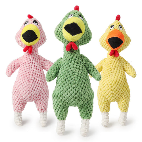Chew Toys with Sound – Velvet Pineapple & Funny Chicken Squeaker