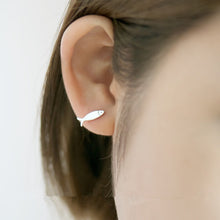 Load image into Gallery viewer, Sterling Silver Cat Fish Stud Earrings, Fish Bone Earrings Animal Jewelry, Perfect Gift