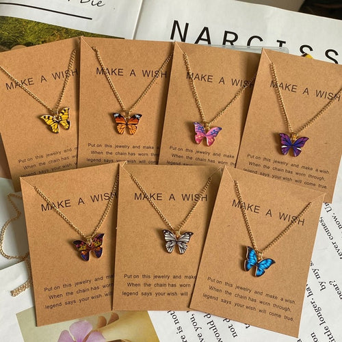 Beautiful Make-A-Wish Butterfly Pendant