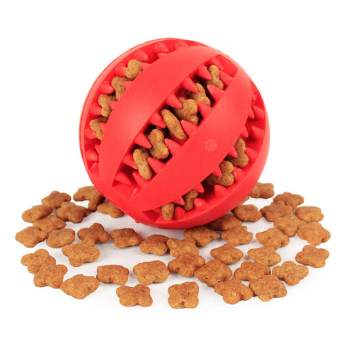 Dispensing Food Ball Toy For Pets, Helps Tooth Cleaning, Chewing & More