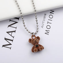 Load image into Gallery viewer, Cute Plush Bear Pendant Necklace
