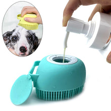 Load image into Gallery viewer, Pet Massage Brush Shampoo Dispenser For Bath Time