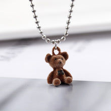Load image into Gallery viewer, Cute Plush Bear Pendant Necklace